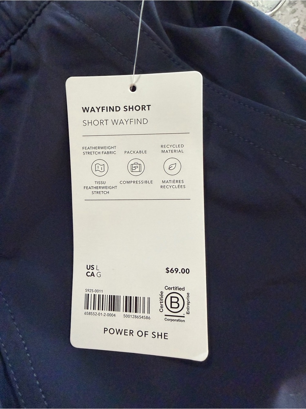 NWT Athleta Wayfind Short - Navy - Picture 9 of 10